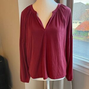 Lucky Brand Burgundy Blouse